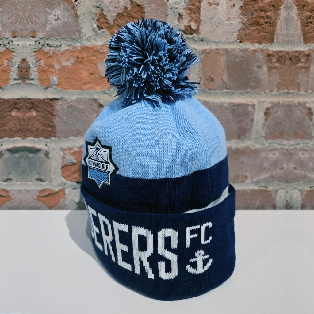 Tri-Color Pom-Pom Beanie (Adult)
