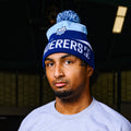 Tri-Color Pom-Pom Beanie (Adult)